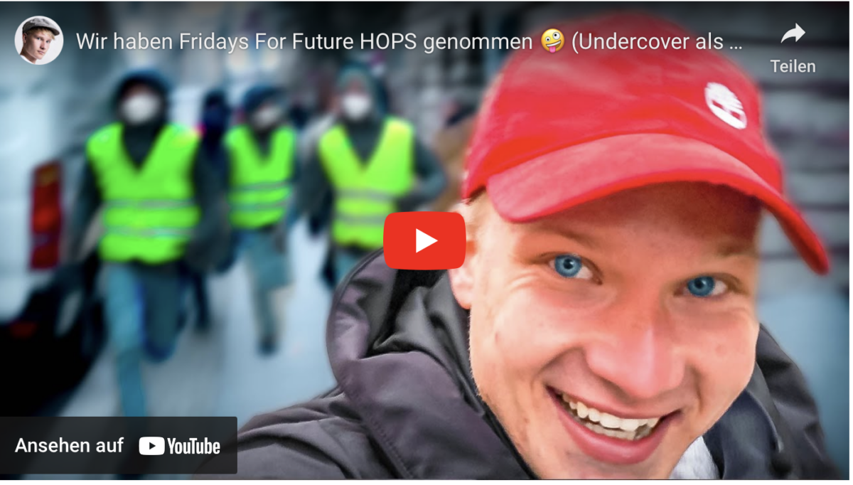 Wir haben Fridays For Future HOPS genommen  (Undercover als Ordner)!