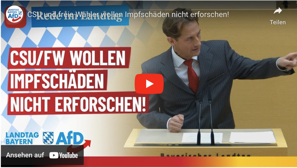 CSU und freie Wähler wollen Impfschäden nicht erforschen!