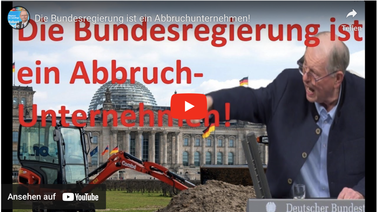Die Bundesregierung ist ein Abbruchunternehmen!