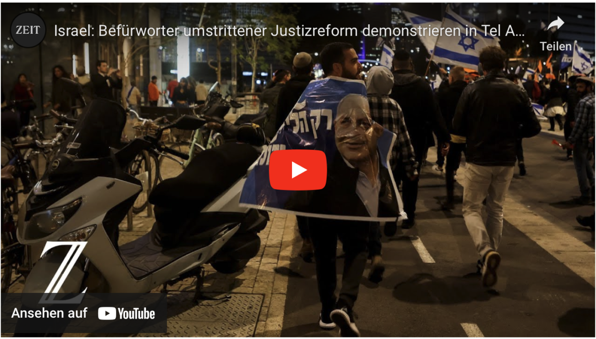 Israel: Befürworter umstrittener Justizreform demonstrieren in Tel Aviv!