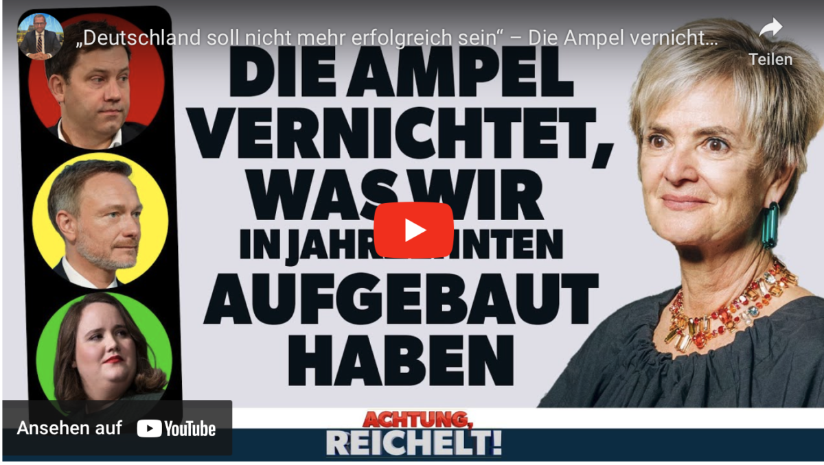 „Deutschland soll nicht mehr erfolgreich sein“ – Die Ampel vernichtet, was wir in aufgebaut haben!