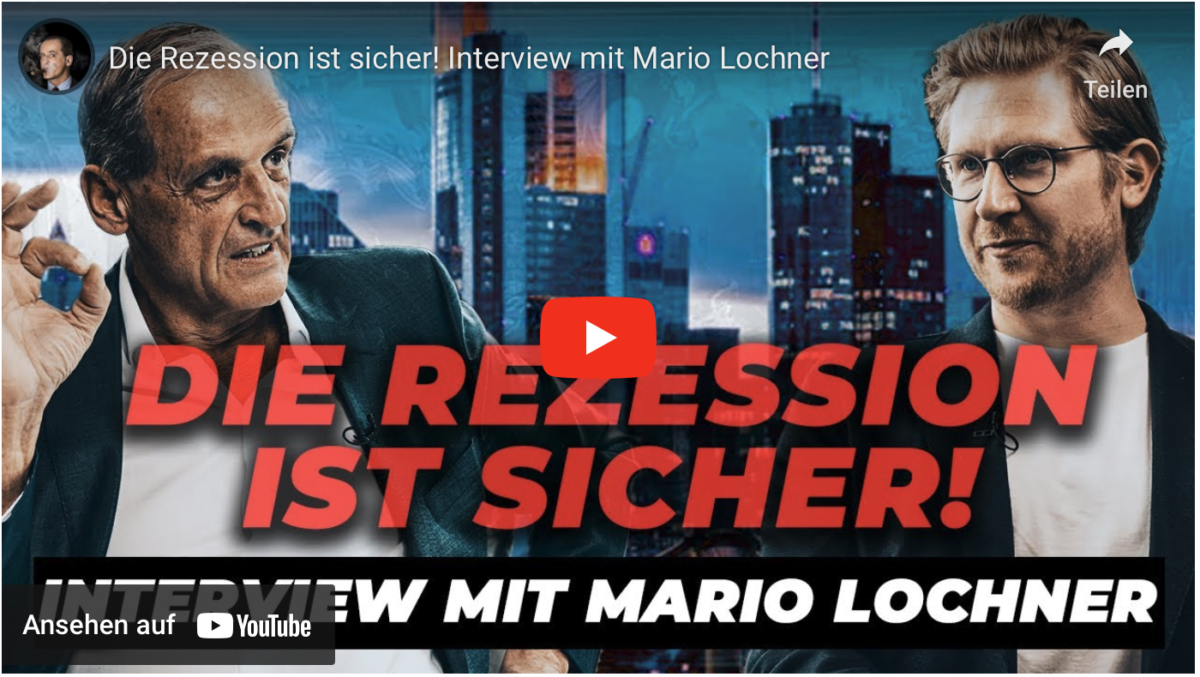 Die Rezession ist sicher! Interview mit Mario Lochner