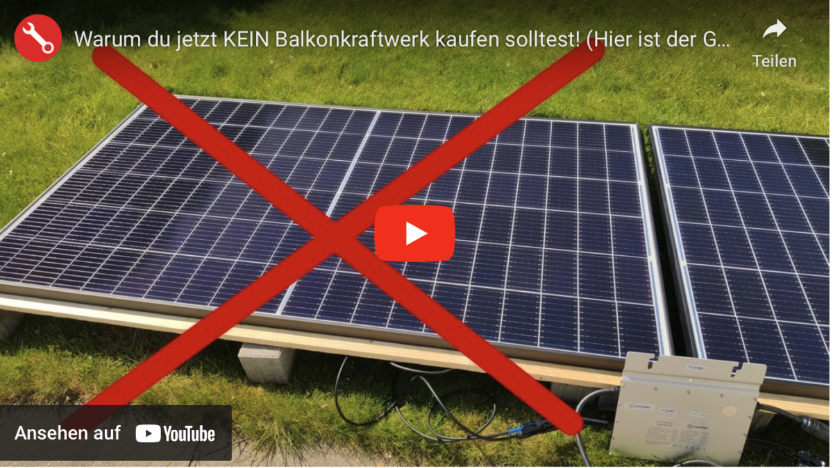 Warum du jetzt KEIN Balkonkraftwerk kaufen solltest! (Hier ist der Grund)!