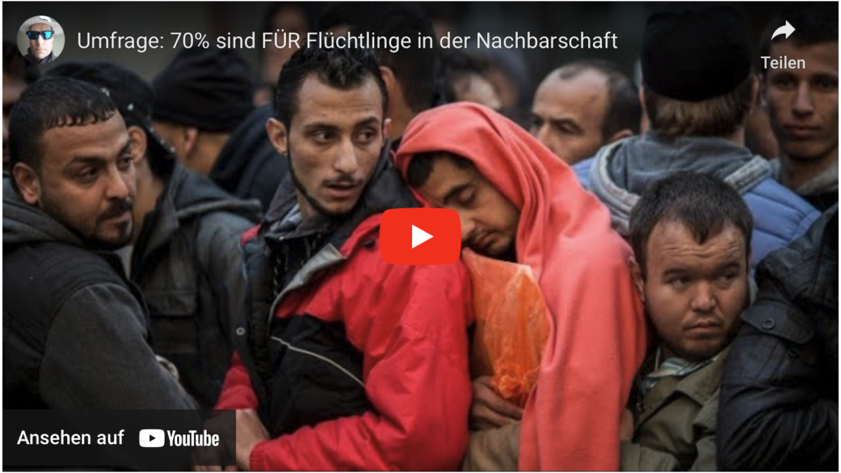 Umfrage: 70% sind FÜR Flüchtlinge in der Nachbarschaft!