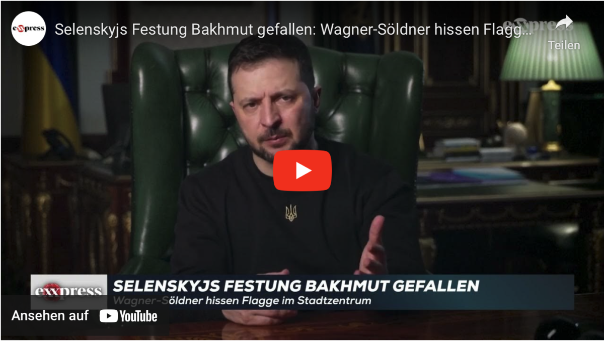 Selenskyjs Festung Bakhmut gefallen: Wagner-Söldner hissen Flagge im Stadtzentrum!
