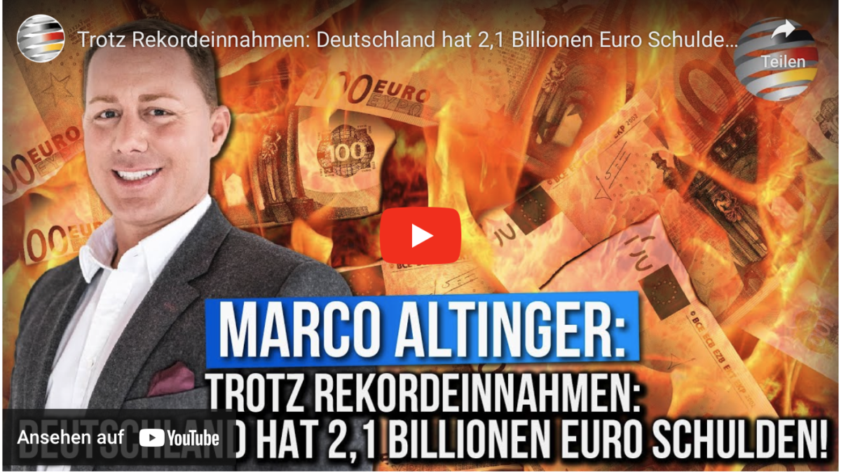 Trotz Rekordeinnahmen: Deutschland hat 2,1 Billionen Euro Schulden!