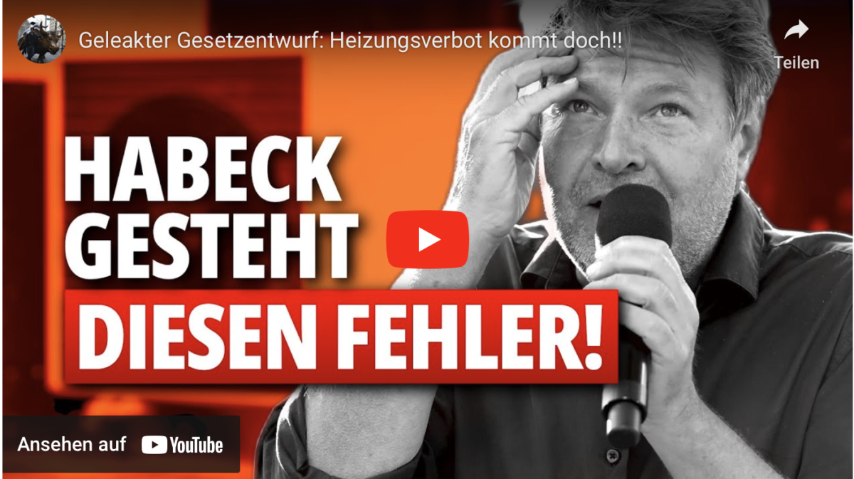 Geleakter Gesetzentwurf: Heizungsverbot kommt doch!!