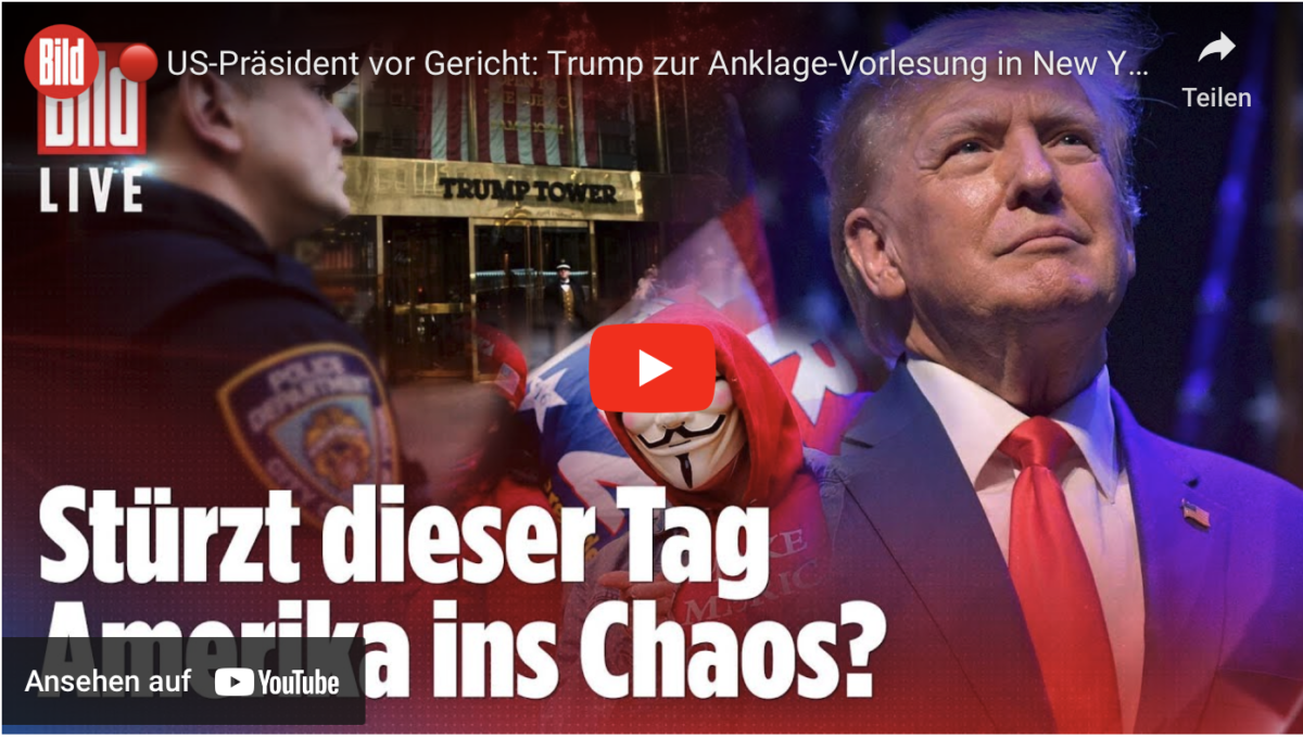 LIVESTREAM: US-Präsident vor Gericht: Trump zur Anklage-Vorlesung in New York