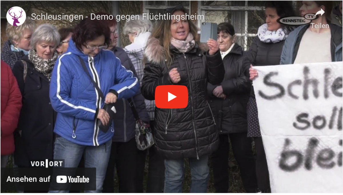 Schleusingen – Demo gegen Flüchtlingsheim!