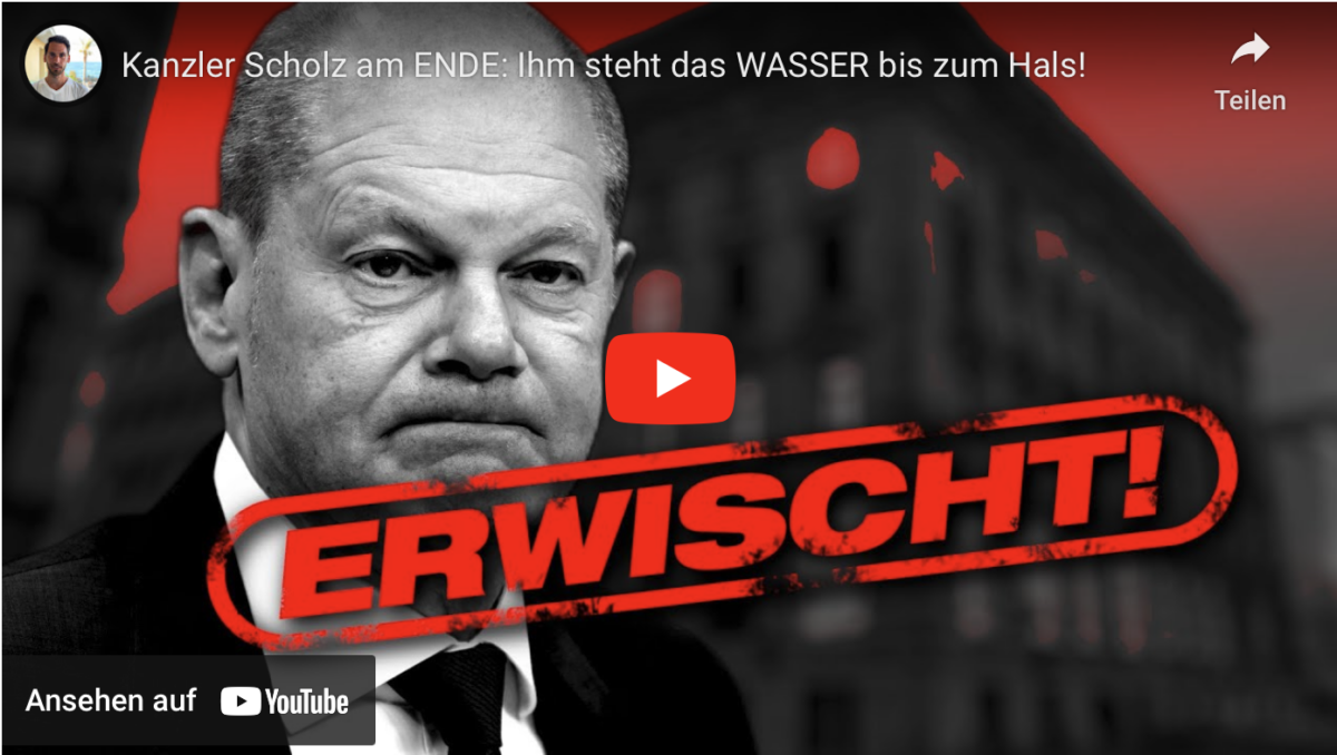 Kanzler Scholz am ENDE: Ihm steht das WASSER bis zum Hals!