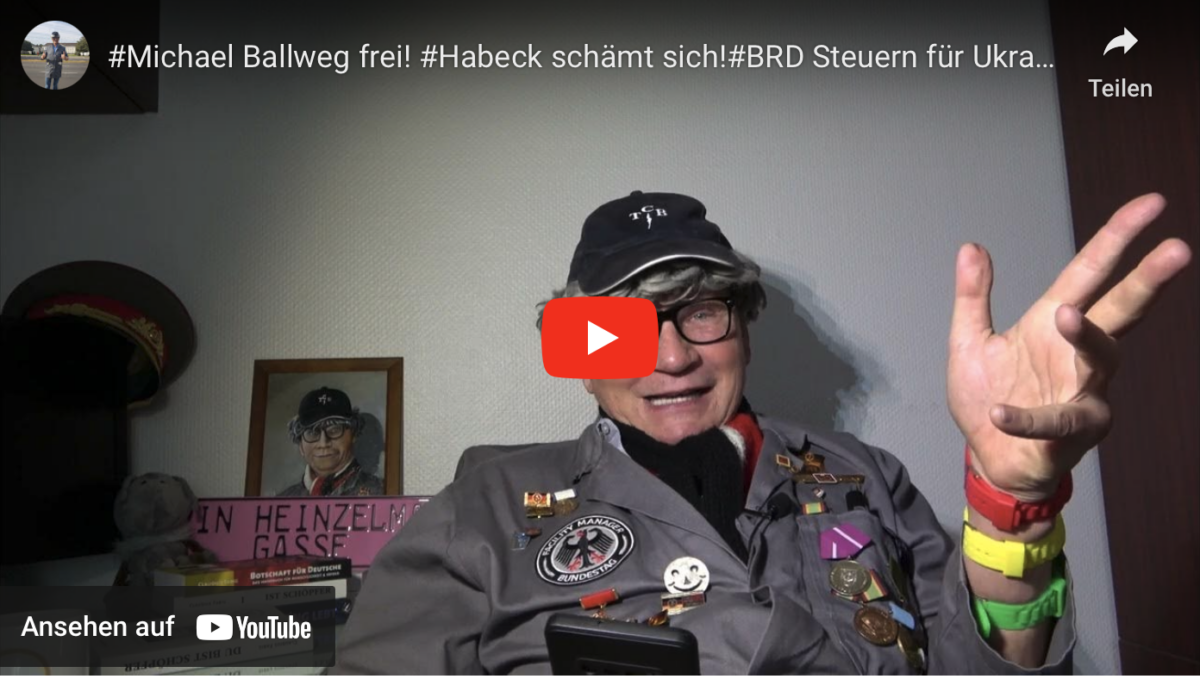 #Michael Ballweg frei! #Habeck schämt sich!#BRD Steuern für Ukraine Aufbau & Klimaziele! SATIRE!