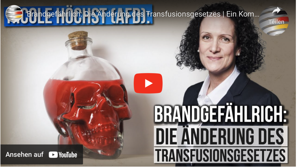 Brandgefährlich: Die Änderung des Transfusionsgesetzes