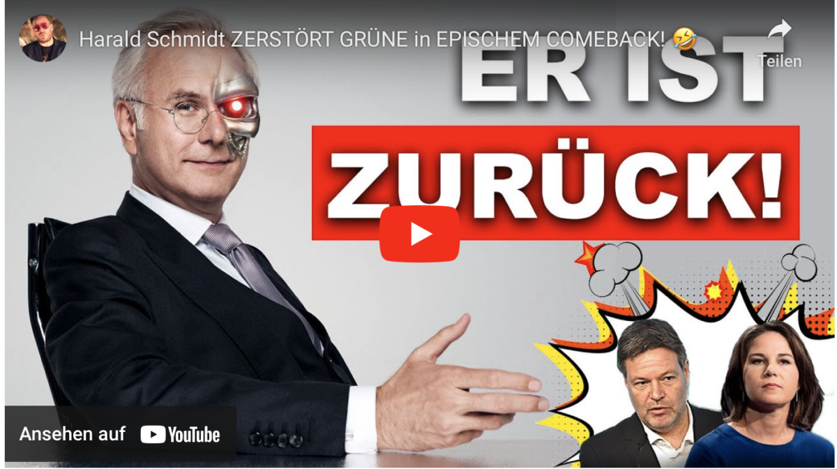 Harald Schmidt ZERSTÖRT GRÜNE in EPISCHEM COMEBACK!
