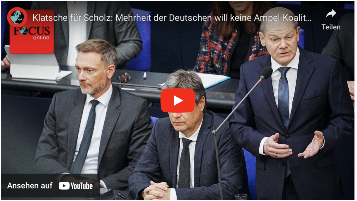 Klatsche für Scholz: Mehrheit der Deutschen will keine Ampel-Koalition mehr!