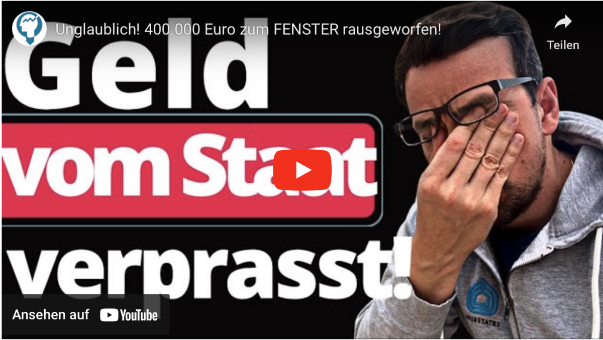 Unglaublich! 400.000 Euro zum FENSTER rausgeworfen!