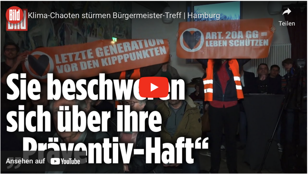 Klima-Chaoten stürmen Bürgermeister-Treff