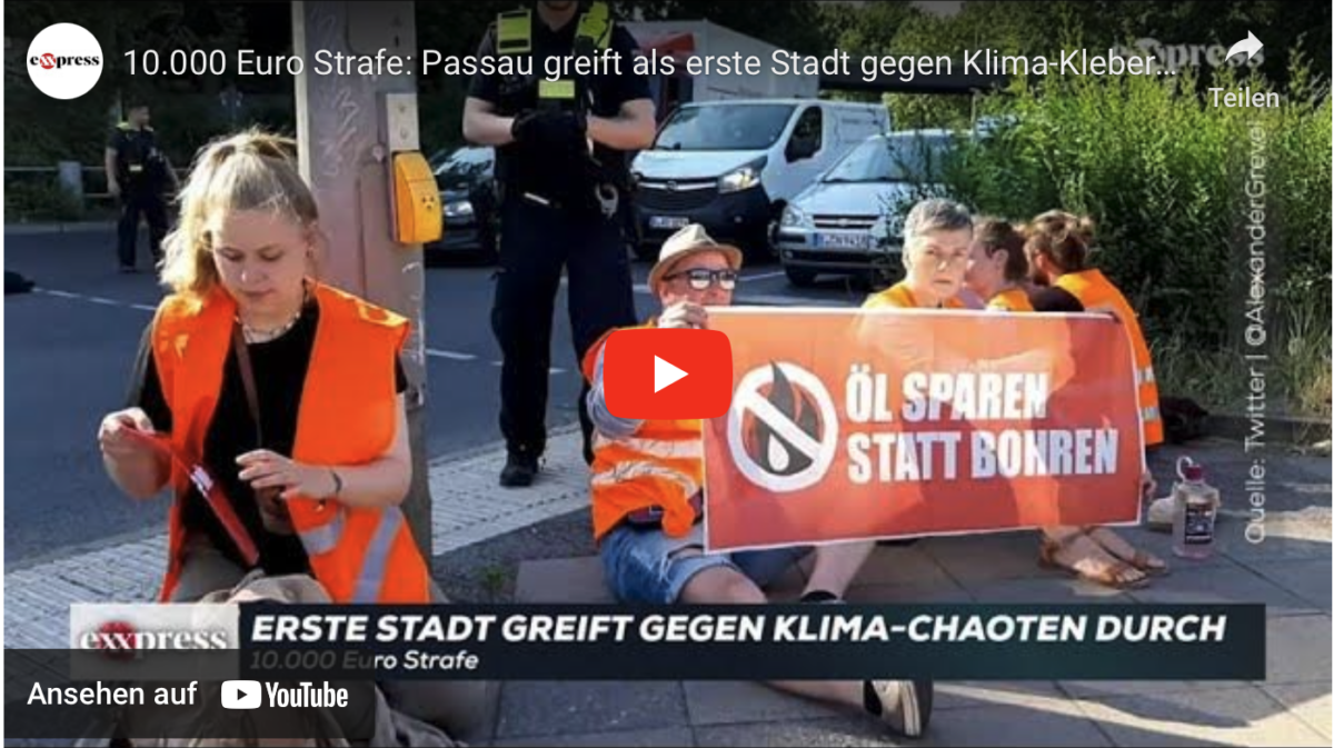 10.000 Euro Strafe: Passau greift als erste Stadt gegen Klima-Kleber rigoros durch!