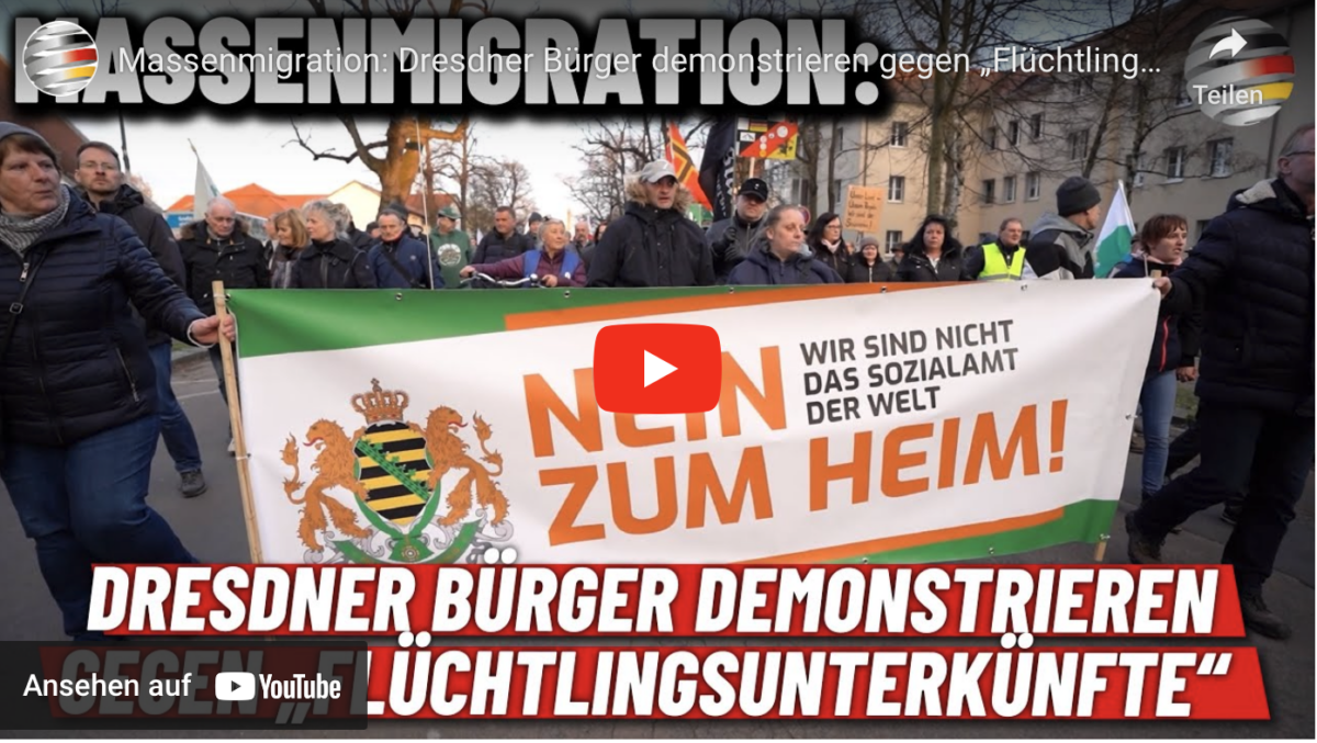 Massenmigration: Dresdner Bürger demonstrieren gegen „Flüchtlingsunterkünfte“!