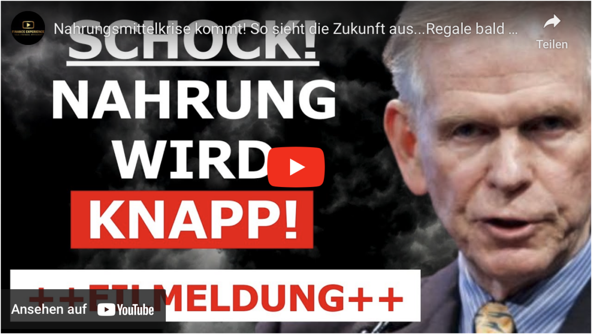Nahrungsmittelkrise kommt! So sieht die Zukunft aus…Regale bald LEER!? (Jeremy Grantham)