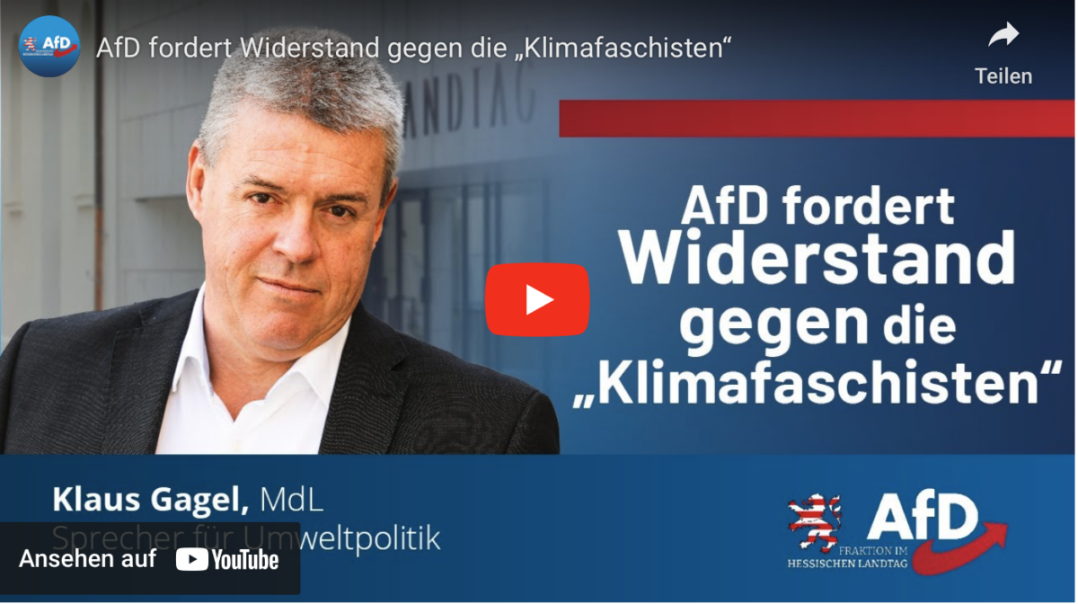 AfD fordert Widerstand gegen die „Klimafaschisten“!