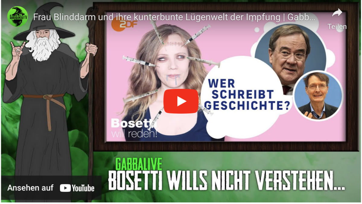 Frau Blinddarm und ihre kunterbunte Lügenwelt der Impfung | GabbaLive