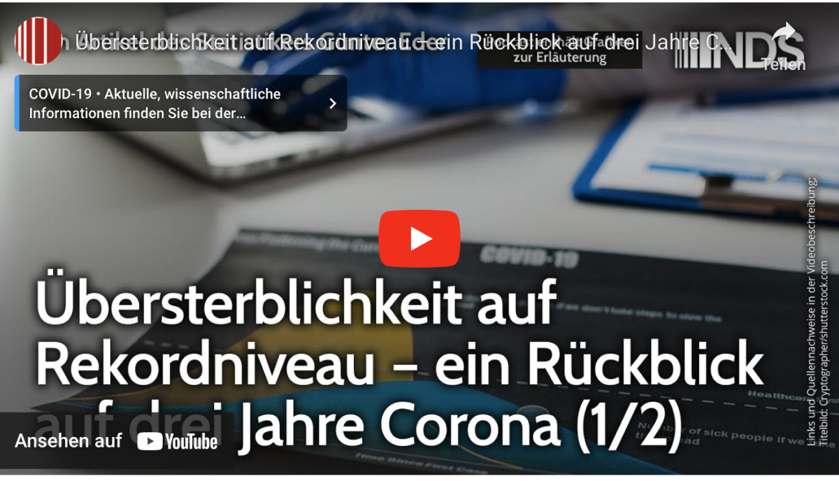Übersterblichkeit auf Rekordniveau – ein Rückblick auf drei Jahre Corona (1/2)!