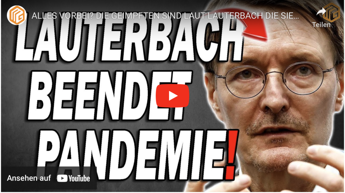 ALLES VORBEI? DIE GEIMPFTEN SIND LAUT LAUTERBACH DIE SIEGER!