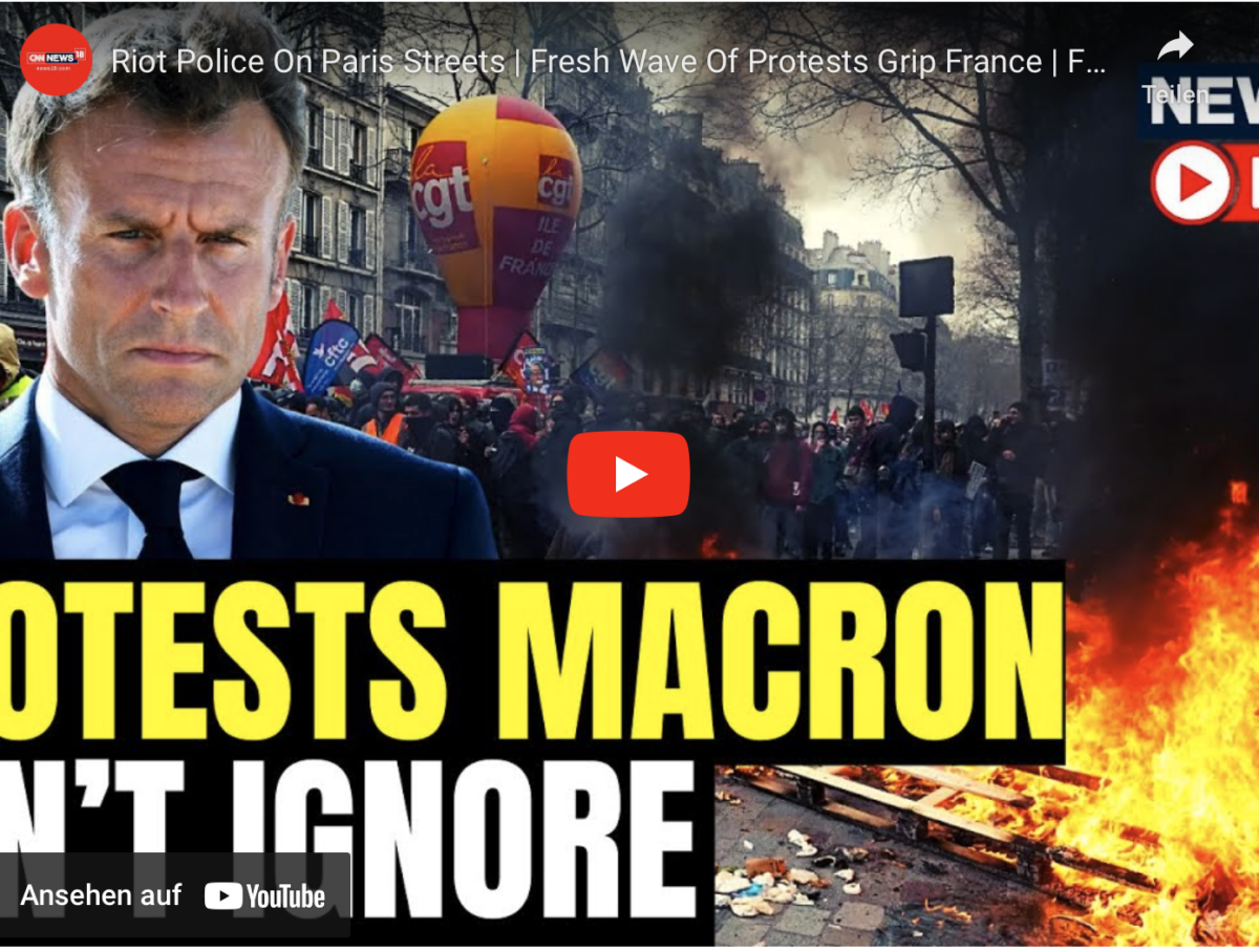 Bereitschaftspolizei auf den Pariser Straßen | Neue Protestwelle erfasst Frankreich | Frankreichs Rentenproteste – Nachrichten LIVE