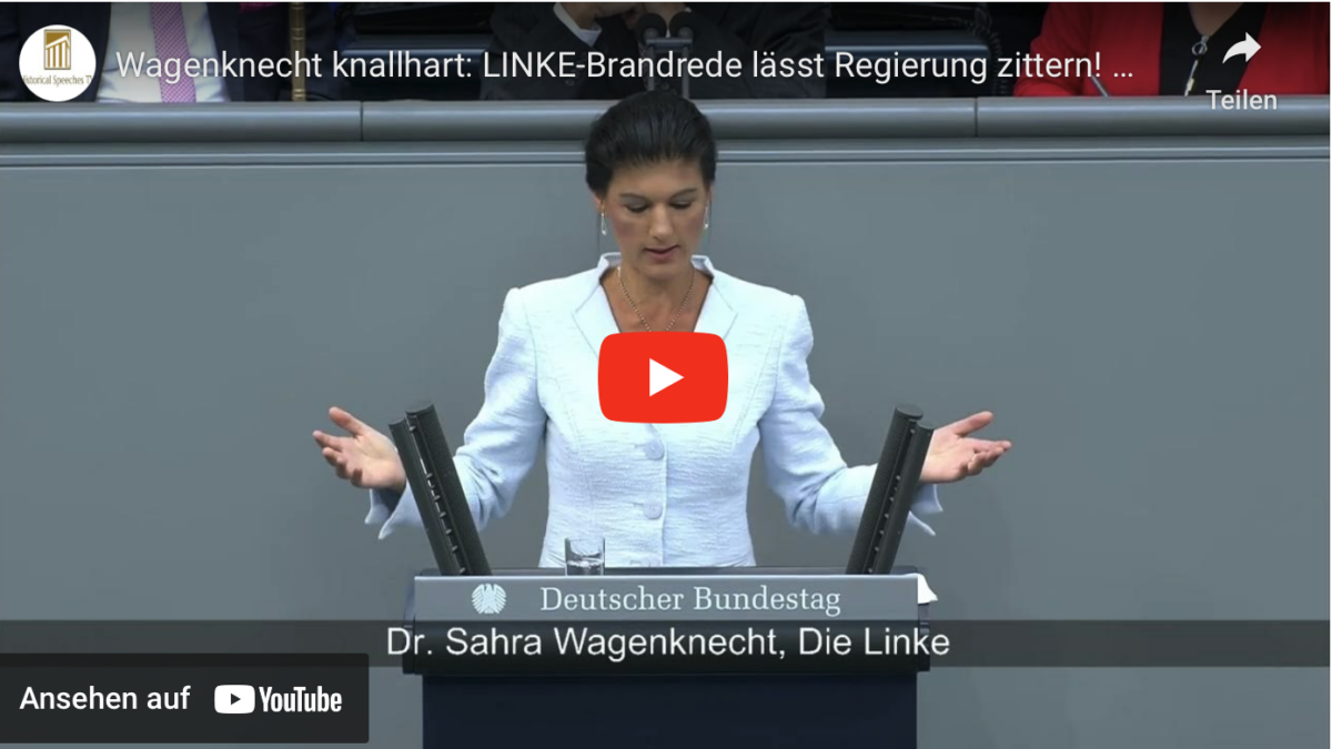 Wagenknecht knallhart: LINKE-Brandrede lässt Regierung zittern!