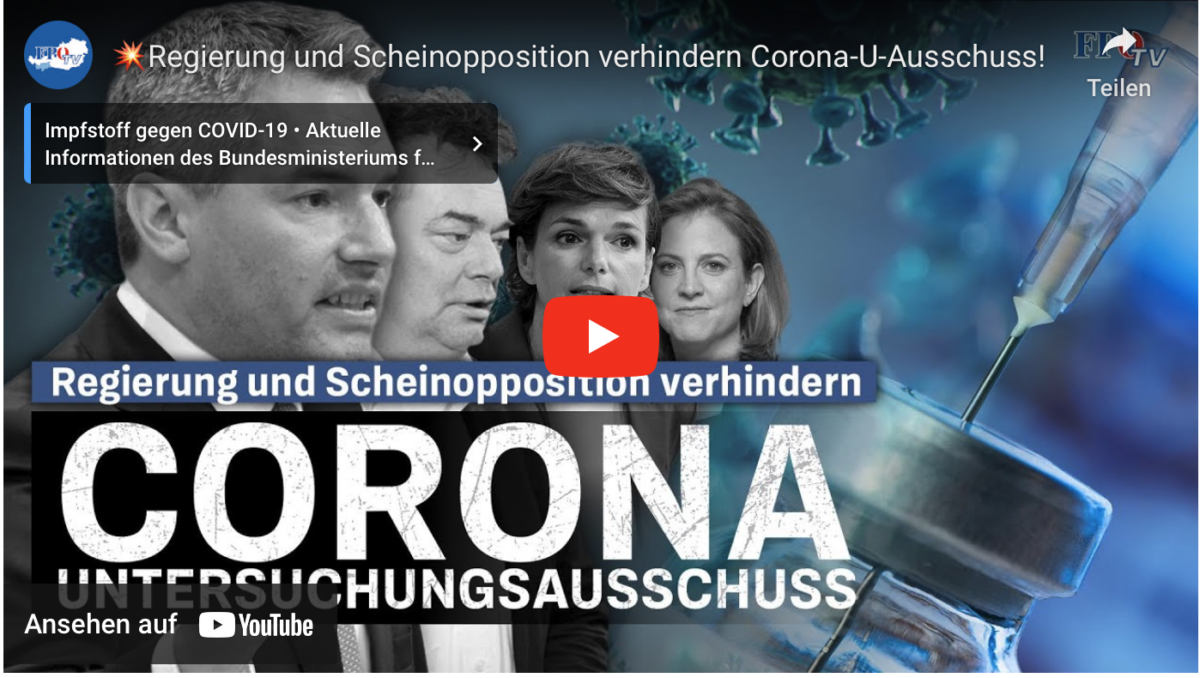 Regierung und Scheinopposition verhindern Corona-U-Ausschuss!
