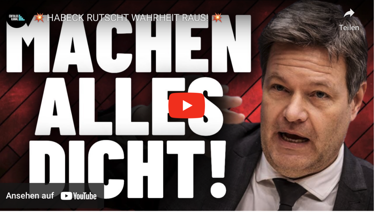 HABECK RUTSCHT WAHRHEIT RAUS!