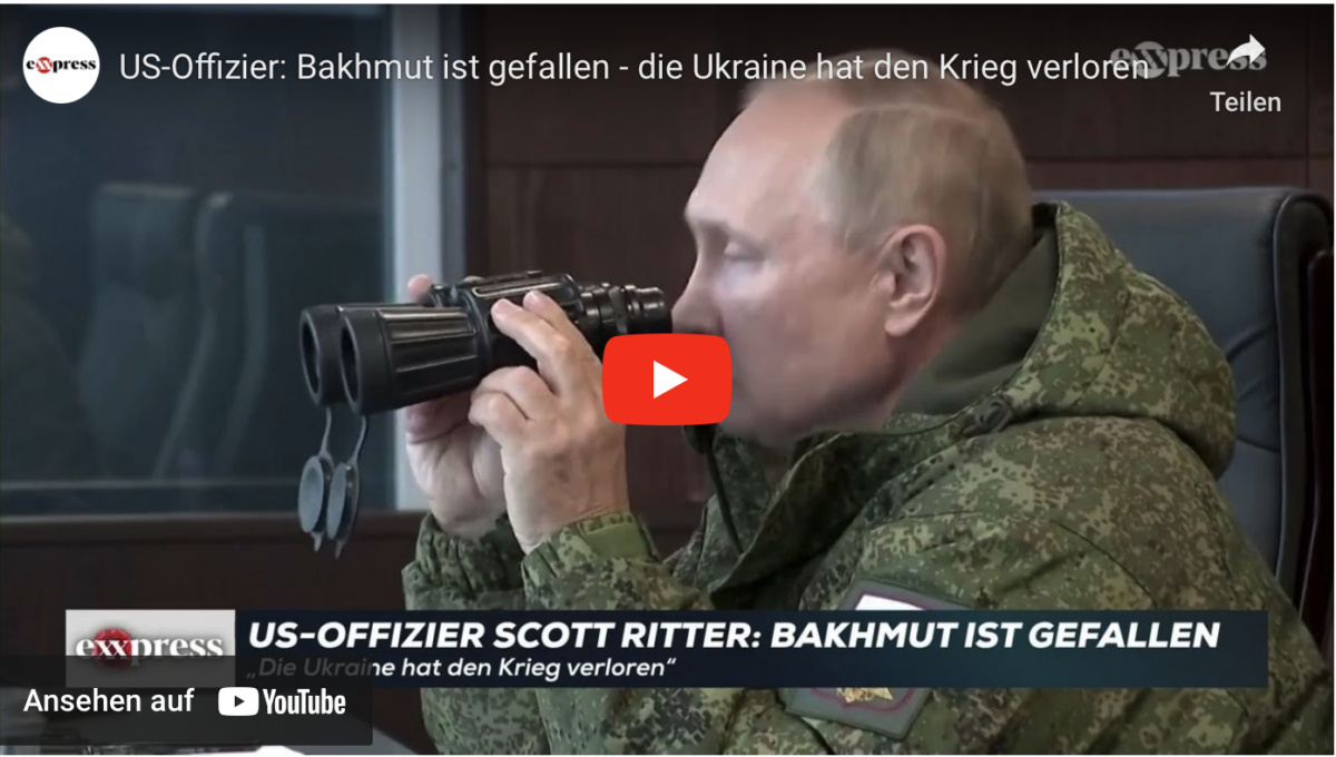 US-Offizier: Bakhmut ist gefallen – die Ukraine hat den Krieg verloren