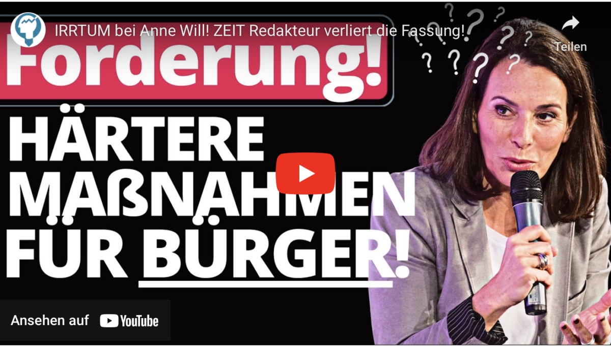 IRTUM bei Anne Will! ZEIT Redakteur verliert die Fassung!