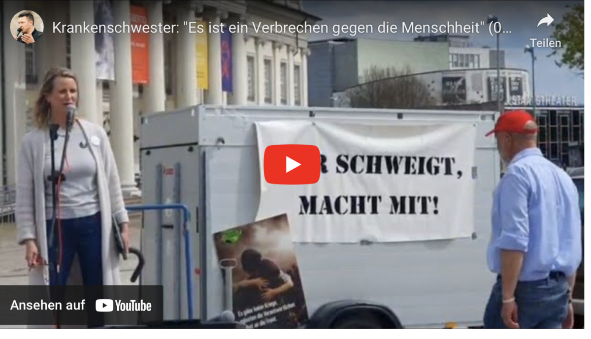 Krankenschwester: „Es ist ein Verbrechen gegen die Menschheit“ (01.05.2023 Kassel)