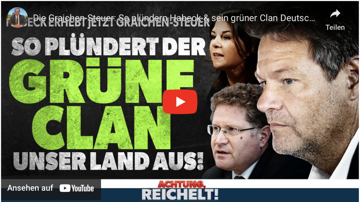 Die Graichen-Steuer: So plündern Habeck & sein grüner Clan Deutschland aus!