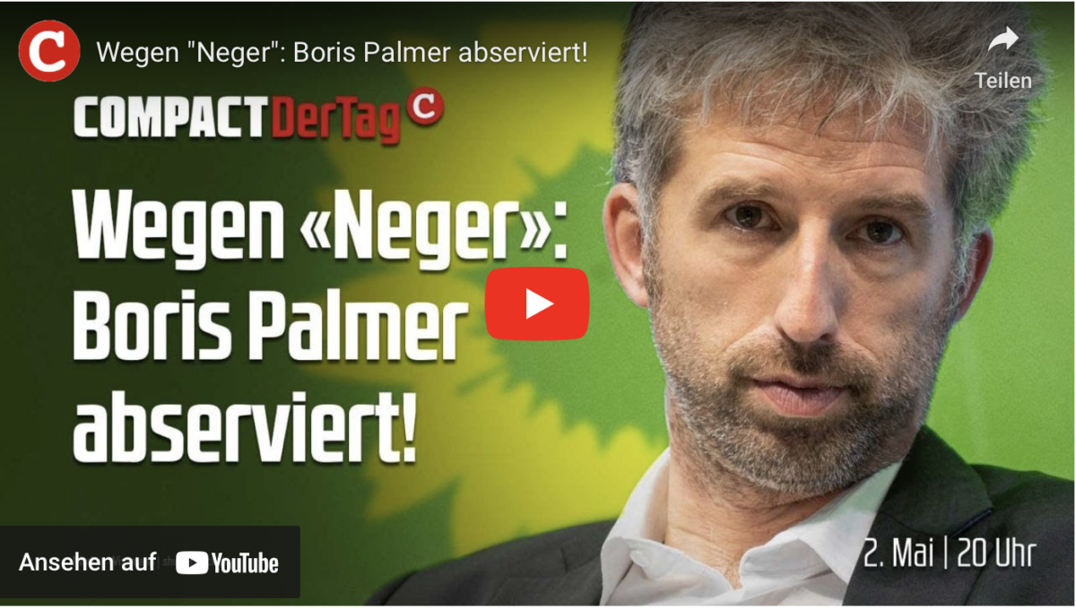 Wegen „Neger“: Boris Palmer abserviert!