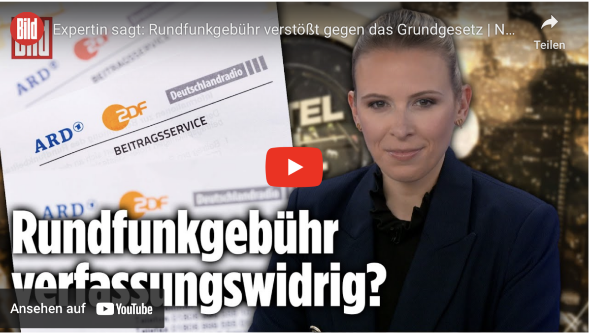 Expertin sagt: Rundfunkgebühr verstößt gegen das Grundgesetz