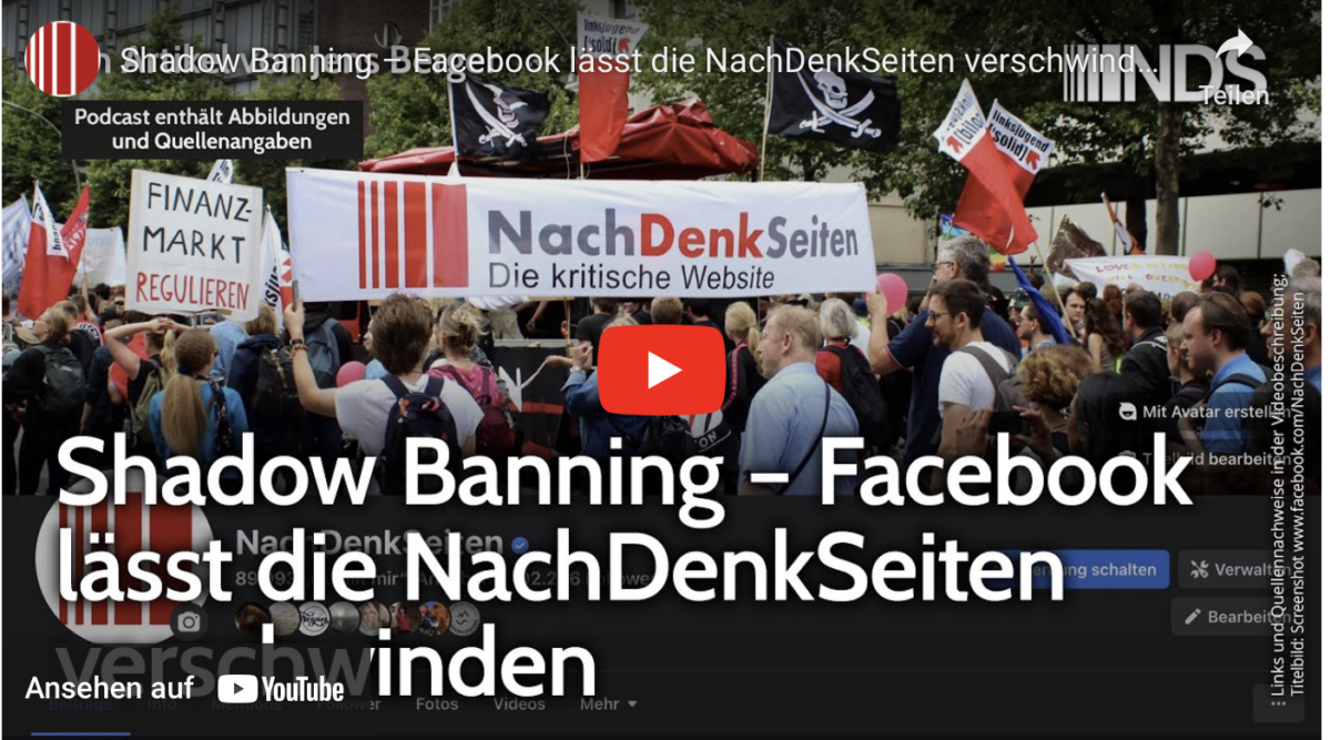 Shadow Banning – Facebook lässt die NachDenkSeiten verschwinden
