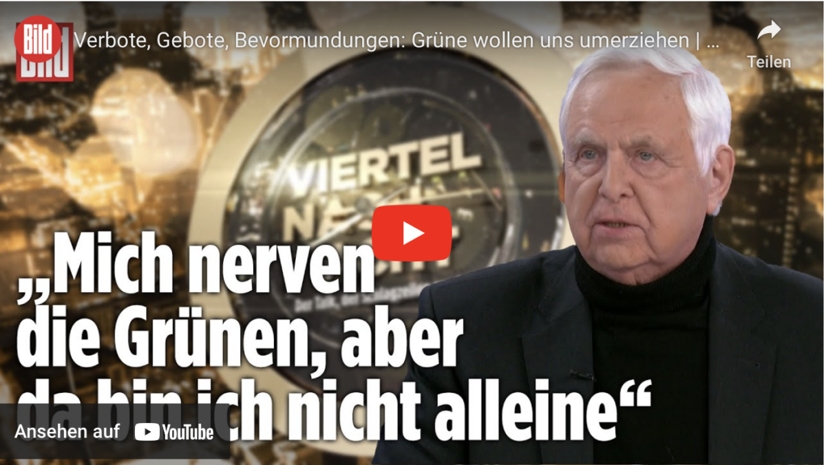 Verbote, Gebote, Bevormundungen: Grüne wollen uns umerziehen!