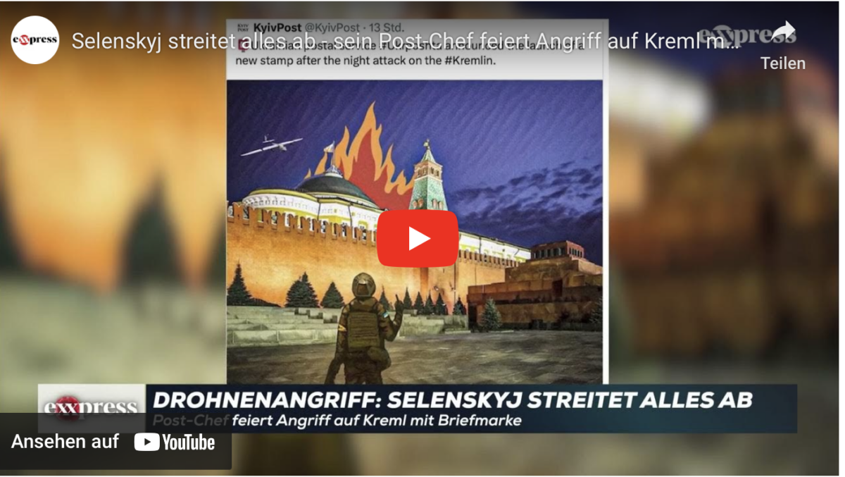 Selenskyj streitet alles ab – sein Post-Chef feiert Angriff auf Kreml mit Briefmarke