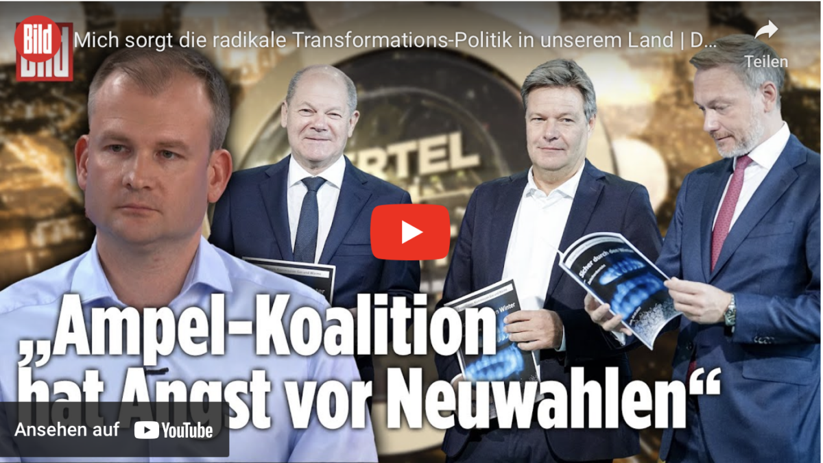 Mich sorgt die radikale Transformations-Politik in unserem Land