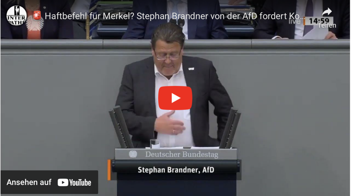 Haftbefehl für Merkel? Stephan Brandner von der AfD fordert Konsequenzen für Merkels Politik!
