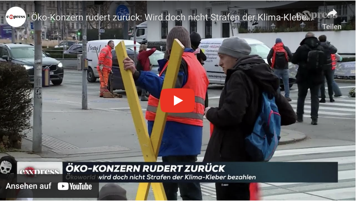 Öko-Konzern rudert zurück: Wird doch nicht Strafen der Klima-Kleber bezahlen!