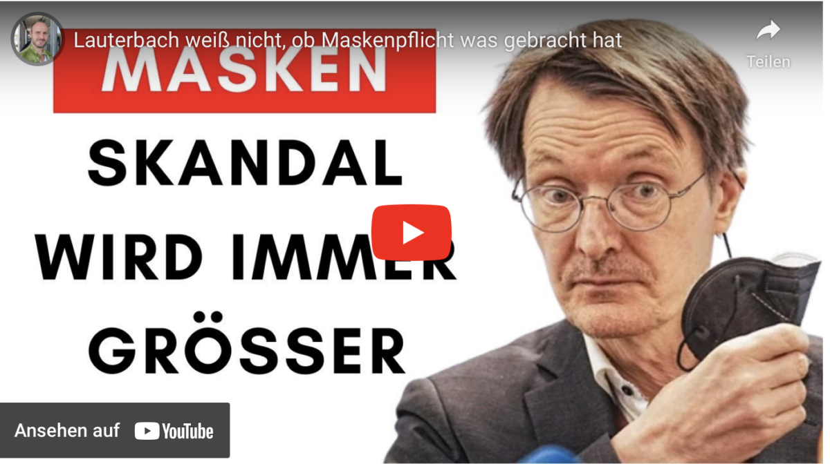Corona-Paukenschlag: Lauterbach weiß nicht, ob Maskenpflicht was gebracht hat!