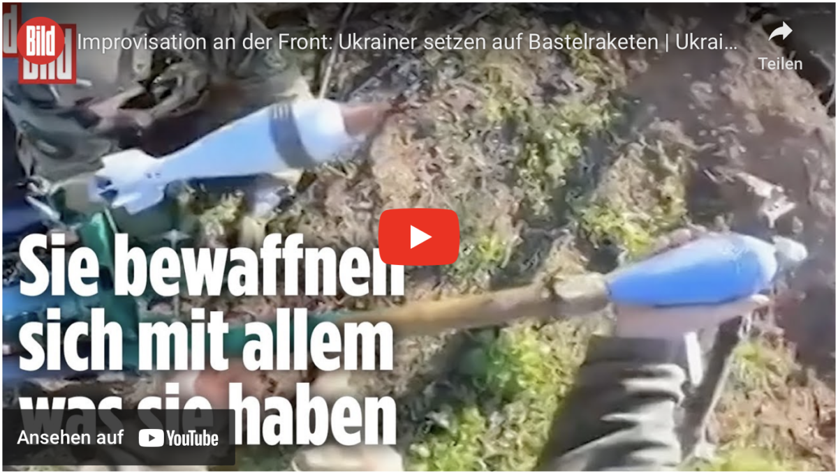 Improvisation an der Front: Ukrainer setzen auf Bastelraketen | Ukraine-Krieg