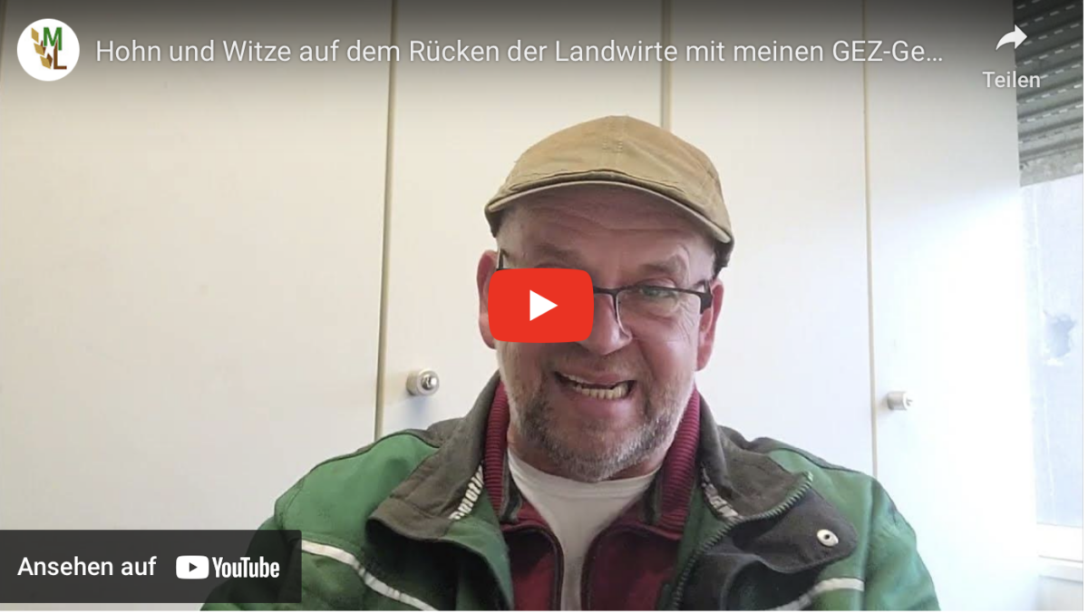 Hohn und Witze auf dem Rücken der Landwirte mit meinen GEZ-Gebühren.. – Der Bauer aus der Mark