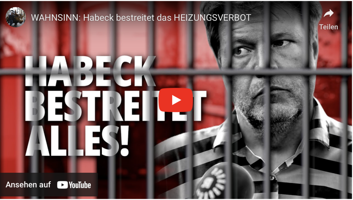 WAHNSINN: Habeck bestreitet das HEIZUNGSVERBOT!
