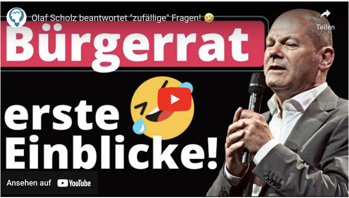Olaf Scholz beantwortet „zufällige“ Fragen!