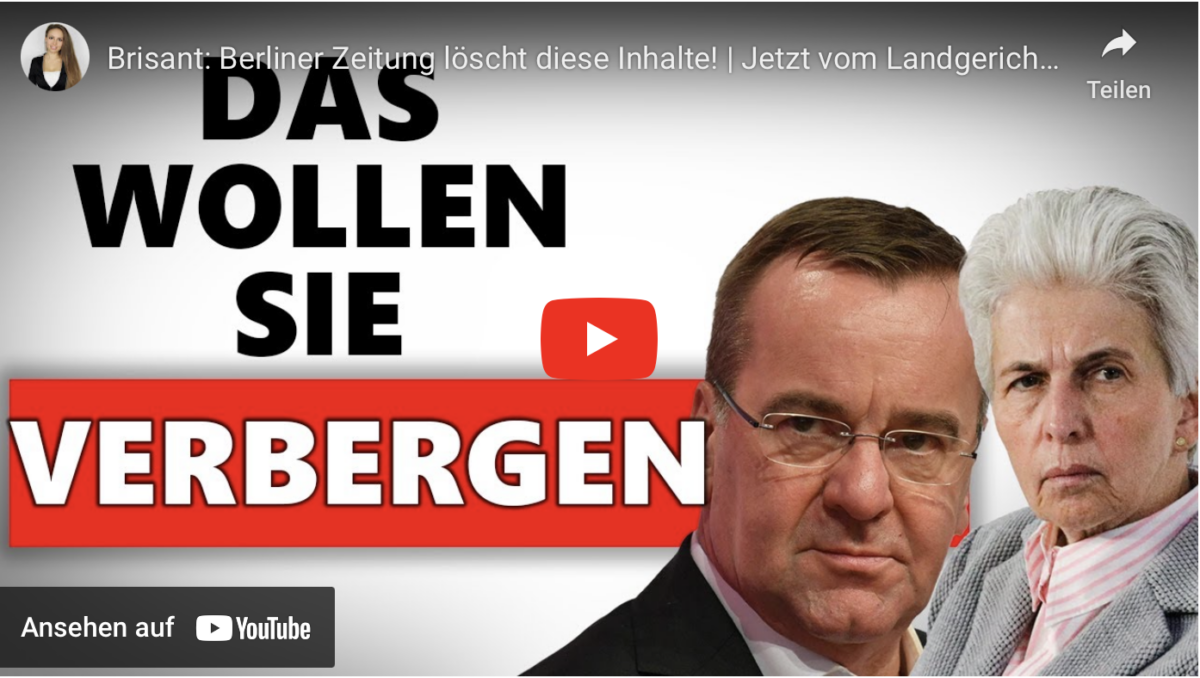 Brisant: Berliner Zeitung löscht diese Inhalte! | Jetzt vom Landgericht verurteilt