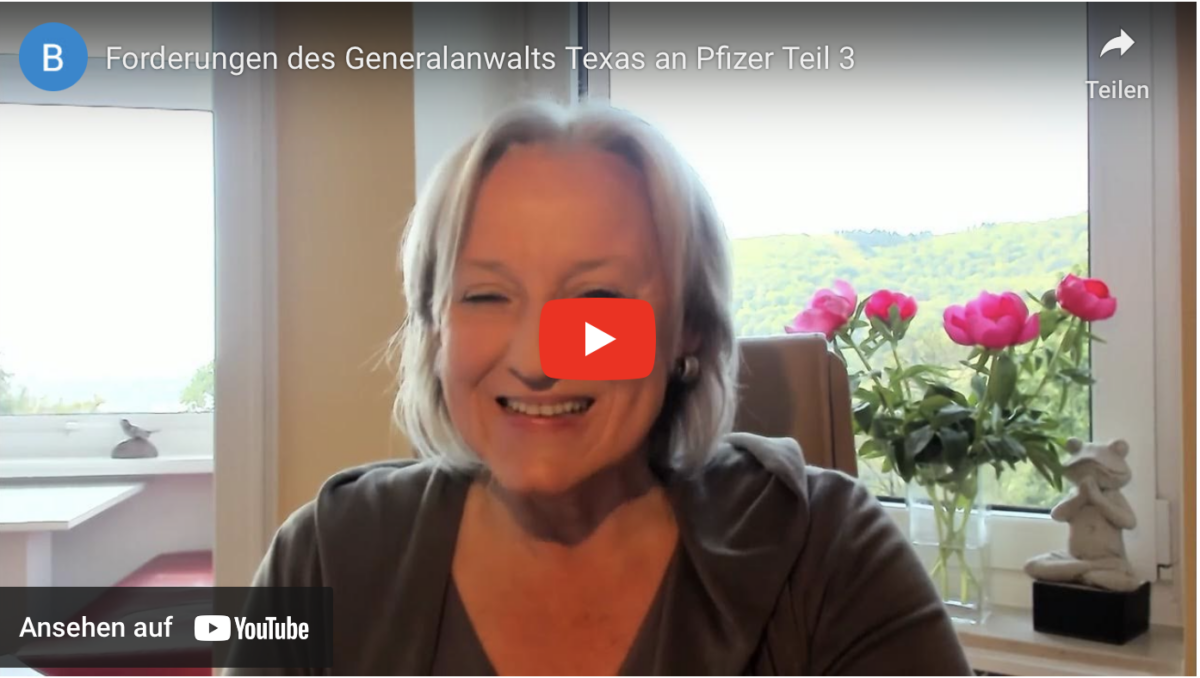 Forderungen des Generalanwalts Texas an Pfizer Teil 3!